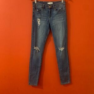 Stylish Blue Distressed Women Jeans 27